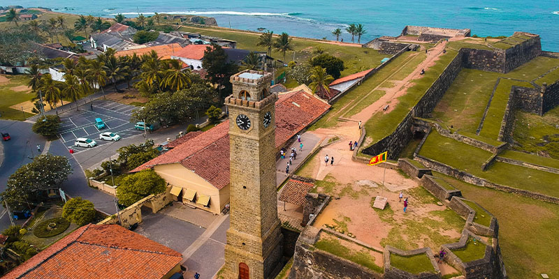 Drive to Galle, walking tour of Galle Fort, sunset meditation on ramparts